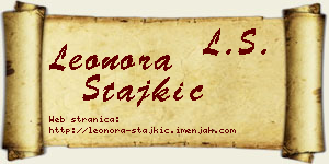 Leonora Stajkić vizit kartica